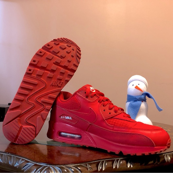 Sold! Nike Air Max 90 University Red Sneakers Size 7.5 - Picture 3 of 5